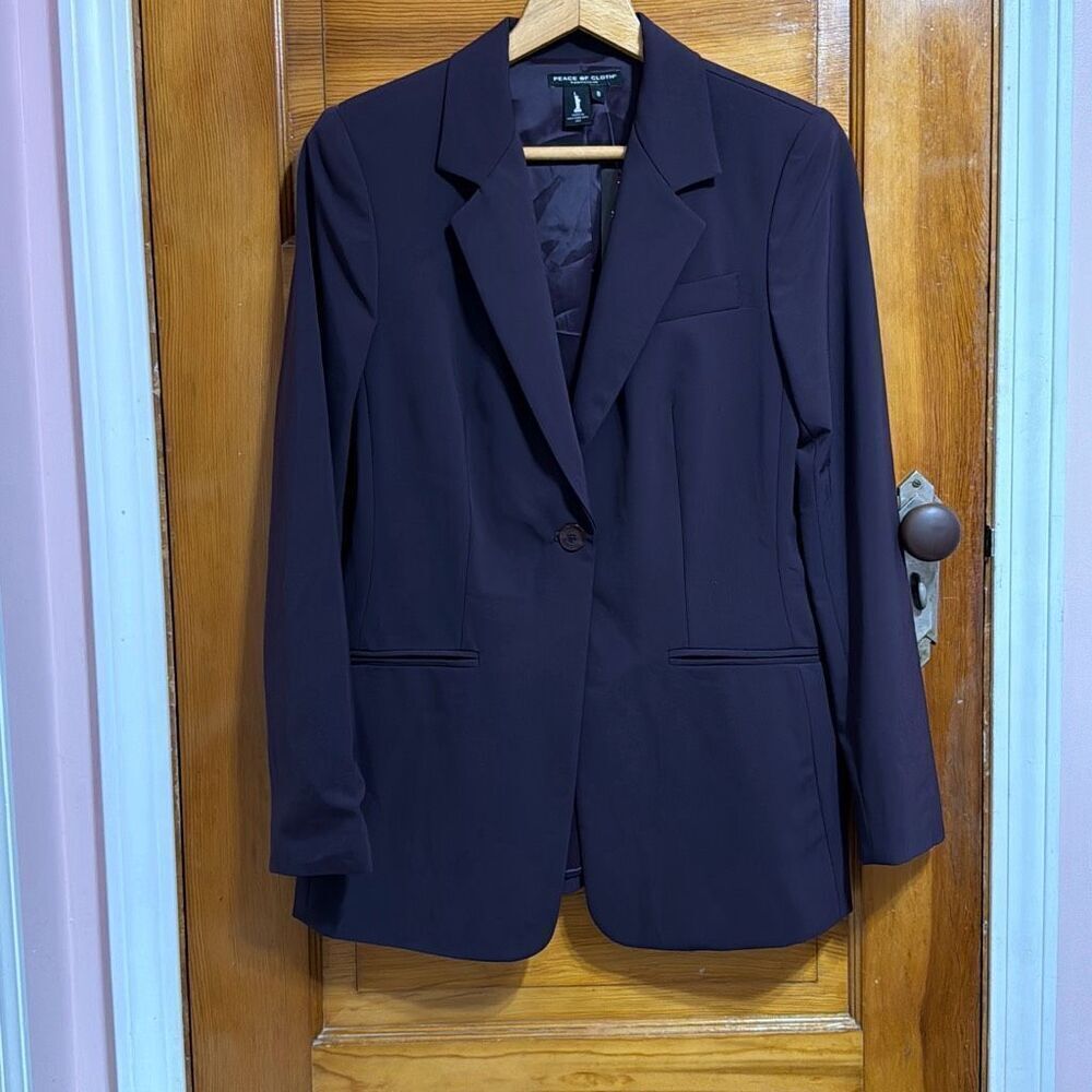 Peace of Cloth Plum Purple Peyton One Button Blazer Women’s US 8